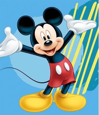 #1 - Børnetæppe - Mickey Mouse - 120x140 cm - Blødt og lækkert Fleece tæppe - Borg Living